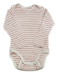 Bílo-růžové pruhované body H&M