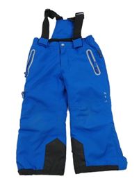 Modro-černé šusťákové funkční oteplovačky s kšandami C&A