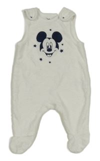 Bílé sametové dupačky s Mickey Mousem C&A