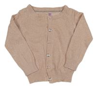 Světlerůžový třpytivý propínací svetr F&F