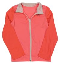 Neonově růžová sportovní propínací mikina Domyos