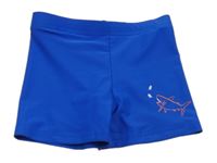 Modré nohavičkové chlapecké plavky se žralokem George