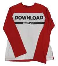 Červeno-bílé triko s nápisem C&A