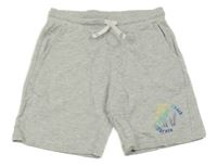 Světlešedé teplákové kraťasy Pocopiano