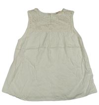 Bílý top s krajkou H&M