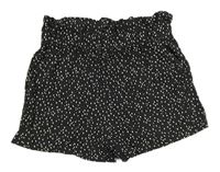 Tmavošedé puntíkaté bavlněné kraťasy H&M