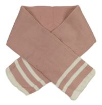 Světlerůžová šála s pruhy 