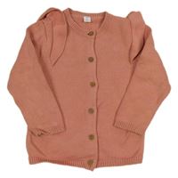 Starorůžový propínací svetr s volánky M&S