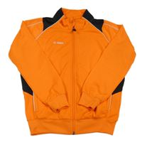 Neonově oranžovo-černá propínací sportovní mikina Jako