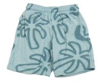 Světlemodré teplákové kraťasy s palmami George