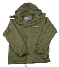 Khaki šusťáková jarní funkční bunda s kapucí Trespass