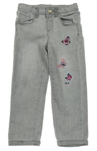 Šedé rifle s motýly 