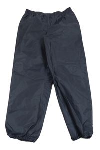 Tmavomodré funkční šusťákové nepromokavé kalhoty Decathlon