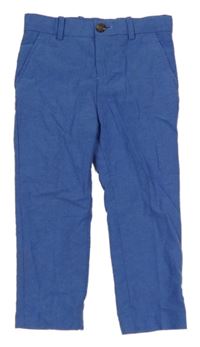 Modré společenské kalhoty H&M