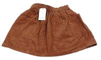Nové - Hnědá manšestrová sukně Next 