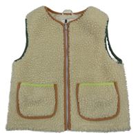 Béžová huňatá podšitá vesta Zara