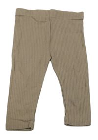 Hnědé žebrované legíny F&F