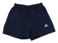 Tmavomodré šusťákové kraťasy Adidas