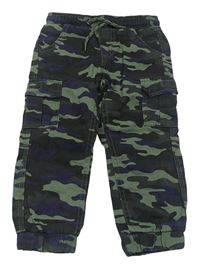 Khaki-černo-modré army cargo cuff rifle Kiki&Koko