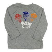Šedé melírované triko s Paw Patrol zn. Topolino