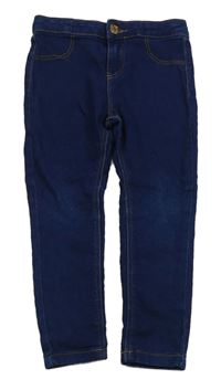 Tmavomodré teplákové skinny rilfe Denim Co. 
