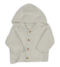 Bílý propínací podšitý svetr s kapucí Matalan