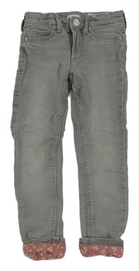 Šedé podšité skinny fit rifle H&M