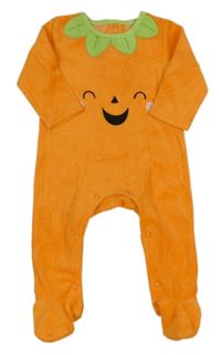 Oranžový sametový overal - dýně