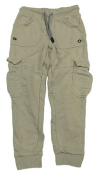 Béžové cargo cuff tepláky Topolino