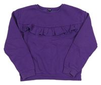 Fialová mikina s volánky Kiabi