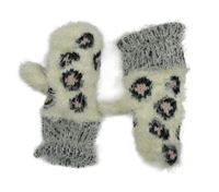 Smetanové chlupaté palcové rukavice s vzorem F&F
