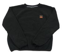 Černá fleecová mikina s nášivkou Zeeman