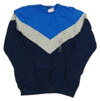 Nové - Tmavomodro-modro-šedý svetr LC Waikiki