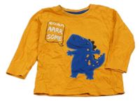 Oranžové triko s dinosaurem DopoDopo 