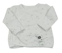 Nové - Bílá vzorovaná zavinovací mikina s hvězdičkami Dunnes