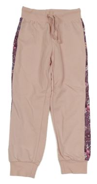 Světlerůžovo-vínové tepláky s květy Lily & Dan 