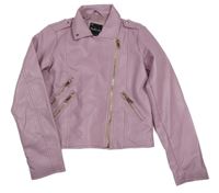 Fialovorůžový koženkový crop podšitý křivák Firetrap