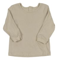 Béžové žebrované triko 