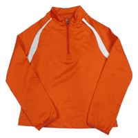 Červeno-bílá sportovní funkční mikina Crane