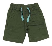 Khaki plátěné cargo kraťasy Topomini