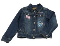 Tmavomodrá riflová crop bunda se Stitchem Levi´ s