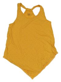 Oranžový puntíkovaný top s cípem Yigga 