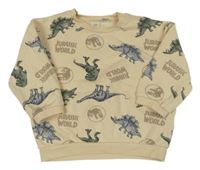 Béžová oversize mikina Jurský svět H&M