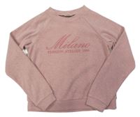 Starorůžový svetr s nápisem Matalan