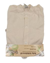 Nové - Béžovo-bílý pruhovaný overal PrettyBaby