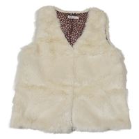 Smetanová kožešinová podšitá vesta H&M
