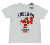 Bílé tričko s míčem a nápisem England PRIMARK
