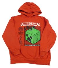 Červená mikina s Minecraft a kapucí PRIMARK
