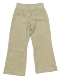 Světlebéžové wide leg plyšové kalhoty my wear