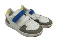 Bílo-šedo-safírové koženové botasky lupilu  vel. 28